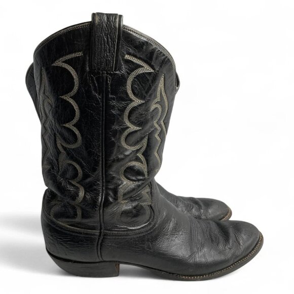 Tony Lama 1509 Vintage Gold Label USA Leather Western Cowboy Boots Men's 10 D - Picture 2 of 15